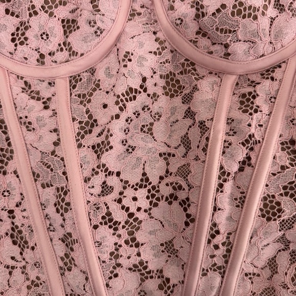 (SOLD) House of CB "Mila" Rose Pink Lace Corset Top in Size XS - Picture 8 of 8